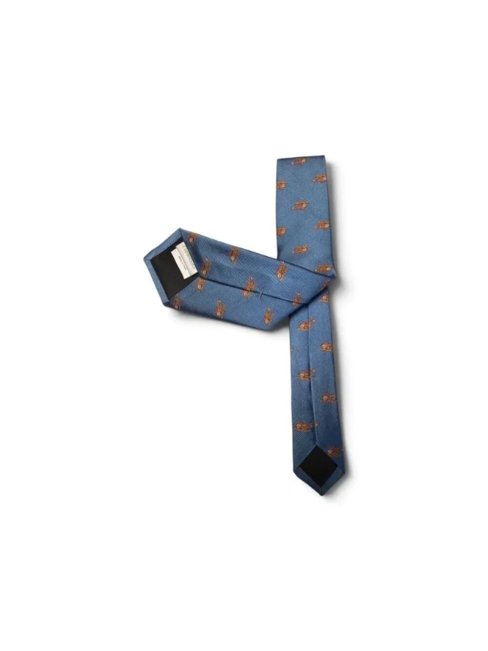 Crewcuts Boys Blue Silk Tie With Airplane Design